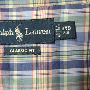 RALPH LAUREN 3XB BIG Men's S/S Button Down Shirt